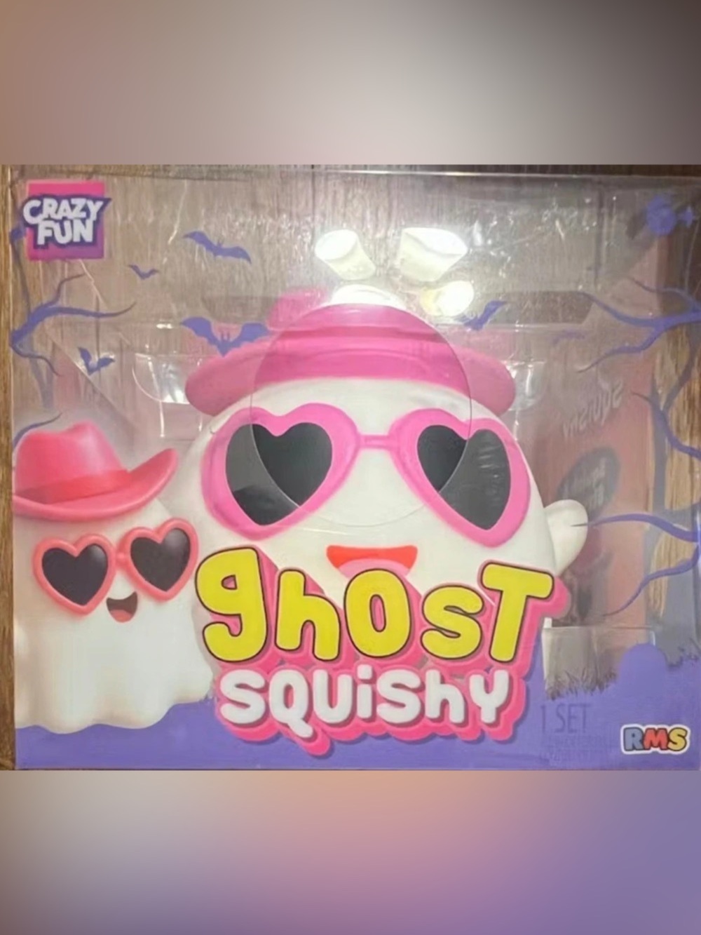 Crazy Fun Ghost Squishy Set Pink & White NWT